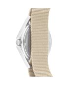 Montre solaire Mixte en Tissu Nato Soleil beige