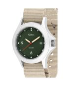 Montre solaire Mixte en Tissu Nato Soleil beige