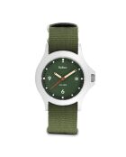 Montre solaire Mixte en Tissu Nato Soleil kaki