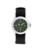 Montre solaire Mixte en Tissu Nato Soleil noir
