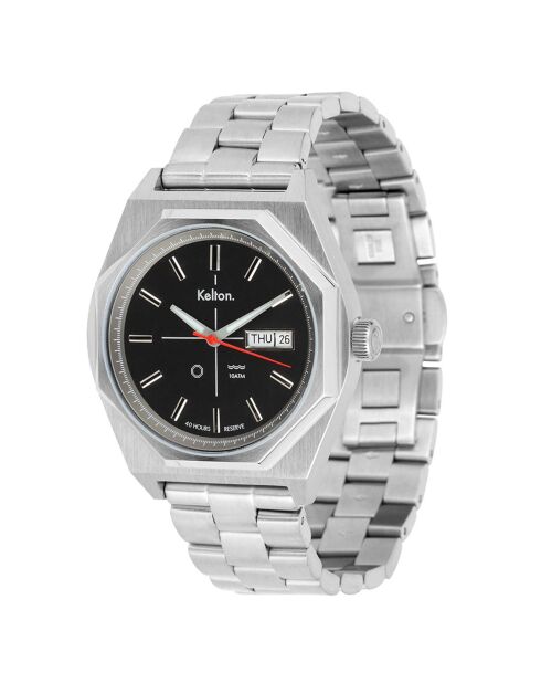 Montre automatique Homme en Acier Octogone argentée
