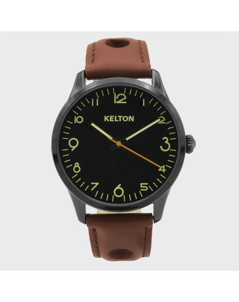 Montre Mixte en Cuir Pilote  marron