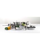 Poêle inox revêtement céramique Eclipse inox/noir - D.30 cm