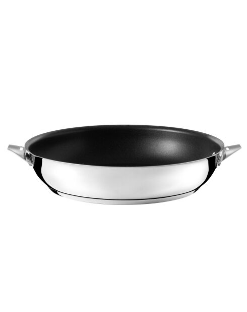 Poêle inox revêtement céramique Eclipse inox/noir - D.30 cm
