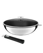Wok Malice  inox/noir - D.30 cm