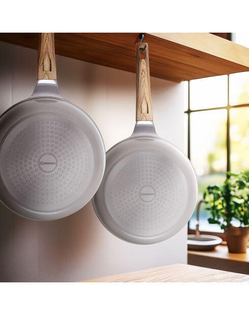 Mythische wit/grijze koekenpan met keramische coating - D.28 cm