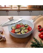 Sauteuse revêtement en céramique Mythic blanc/gris - D.24 cm