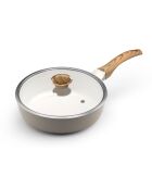 Sauteuse revêtement en céramique Mythic blanc/gris - D.24 cm