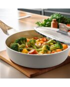 Sauteuse revêtement en céramique Mythic blanc/gris - D.24 cm