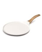 Crépière revêtement en céramique Mythic blanc/gris - D.26 cm
