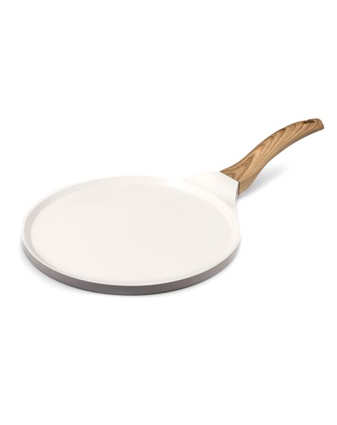 Crépière revêtement en céramique Mythic blanc/gris - D.26 cm