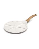 Poêle avec 6 coeurs revêtement en céramique Mythic blanc/gris - D.26 cm