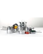 1 Faitout inox Elysée  inox/noir - 60x30x40 cm