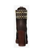 Bottines en Cuir Yvonne chocolat - Talon 10.2 cm