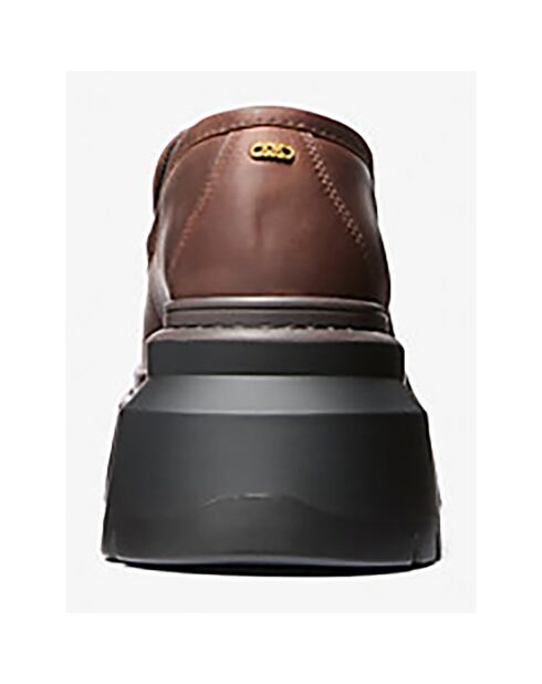 Mocassin en Cuir Shiloh chocolat - Talon 7.6 cm