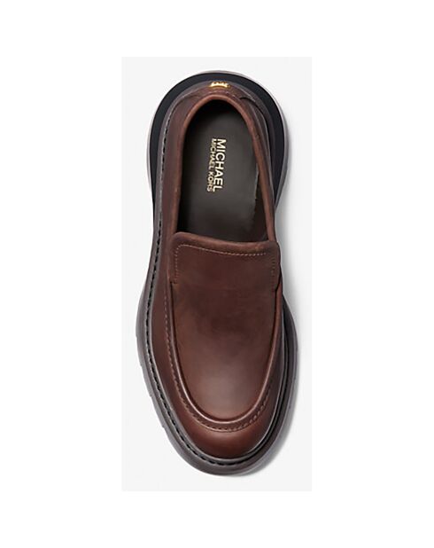 Mocassin en Cuir Shiloh chocolat - Talon 7.6 cm
