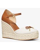 Sandales en Cuir Noriwedgee beige/marron - Talon 10.7 cm