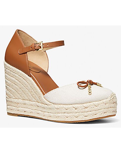 Sandales en Cuir Noriwedgee beige/marron - Talon 10.7 cm