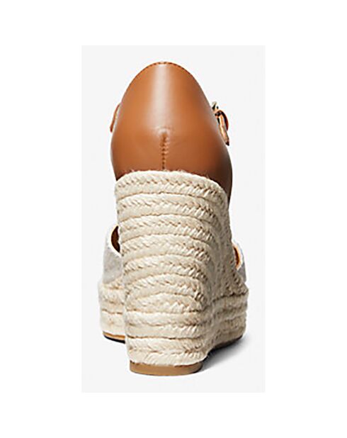 Sandales en Cuir Noriwedgee beige/marron - Talon 10.7 cm