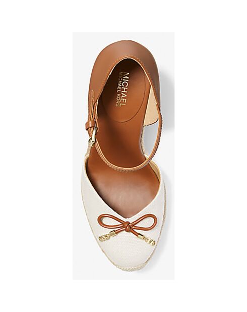 Sandales en Cuir Noriwedgee beige/marron - Talon 10.7 cm