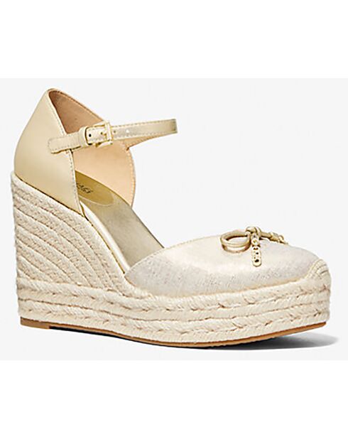 Sandales en Cuir Noriwedgee dorées - Talon 10.7 cm