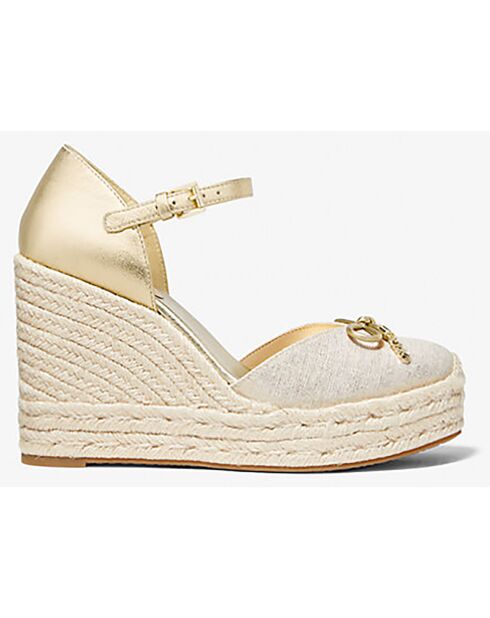 Sandales en Cuir Noriwedgee dorées - Talon 10.7 cm