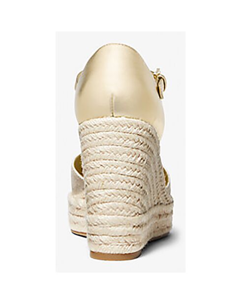 Sandales en Cuir Noriwedgee dorées - Talon 10.7 cm