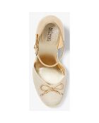 Sandales en Cuir Noriwedgee dorées - Talon 10.7 cm