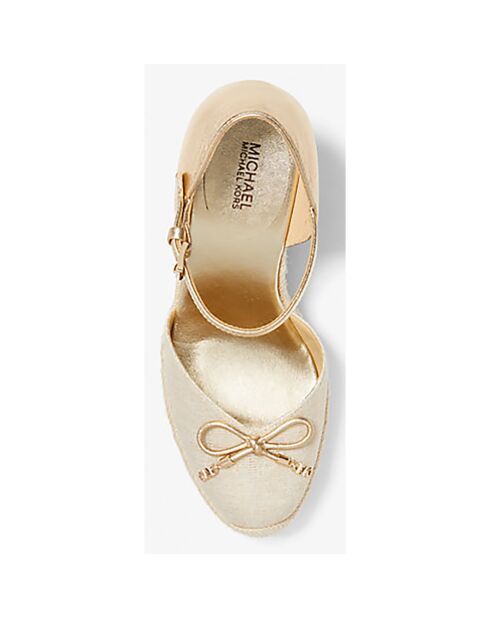 Sandales en Cuir Noriwedgee dorées - Talon 10.7 cm