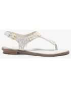 Sandales Plaque logo vanille