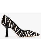 Escarpins en Cuir Amali noir/blanc - Talon 7.6 cm