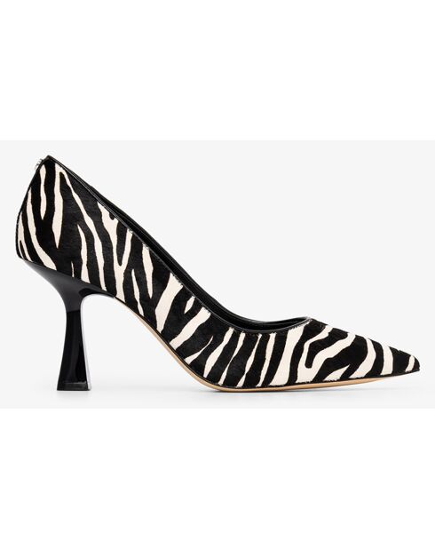 Escarpins en Cuir Amali noir/blanc - Talon 7.6 cm