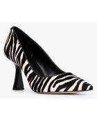Escarpins en Cuir Amali noir/blanc - Talon 7.6 cm