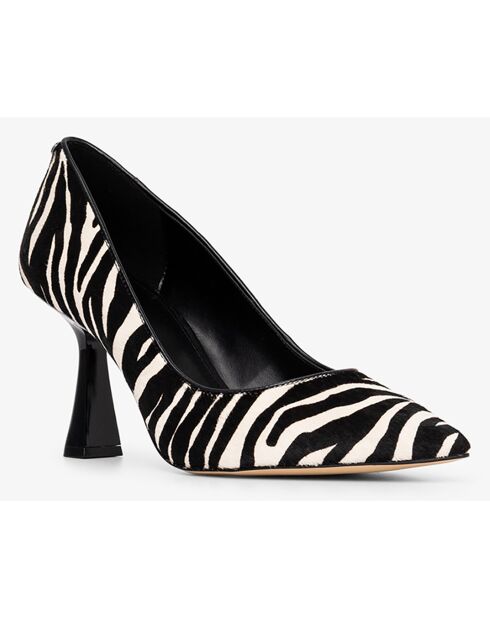Escarpins en Cuir Amali noir/blanc - Talon 7.6 cm