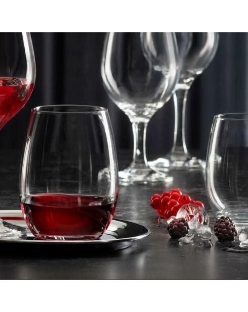 6 Verres transparents - 350 ml