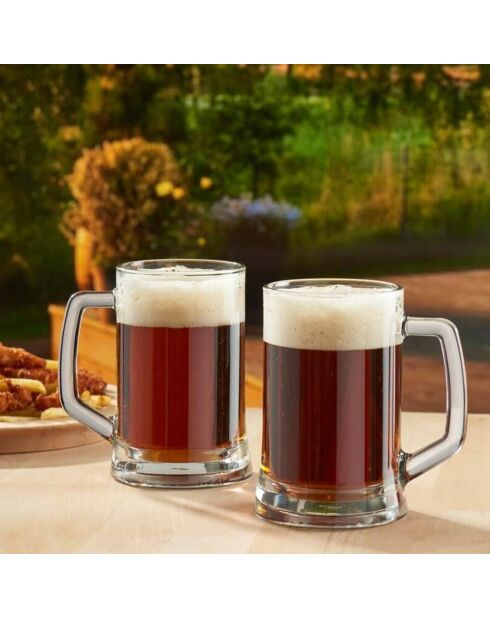 6 Verres transparents - 500 ml