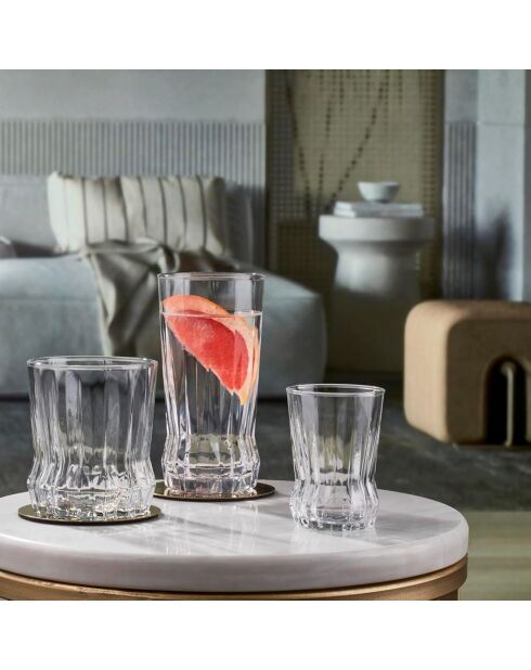 18 bicchieri trasparenti