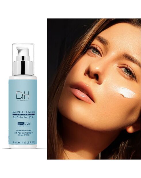 Crema solar de colágeno marino antienvejecimiento SPF 50 50 ml
