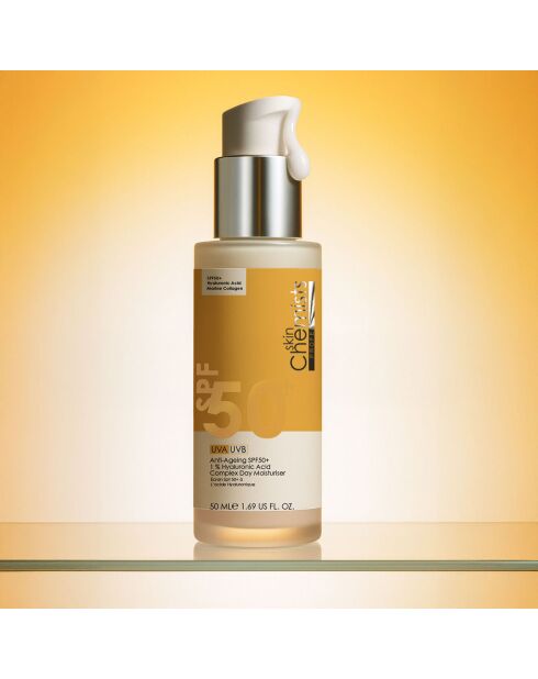 Feuchtigkeitsspendende Anti-Aging-Tagescreme SPF50 1% Hyaluronsäure 50 ml