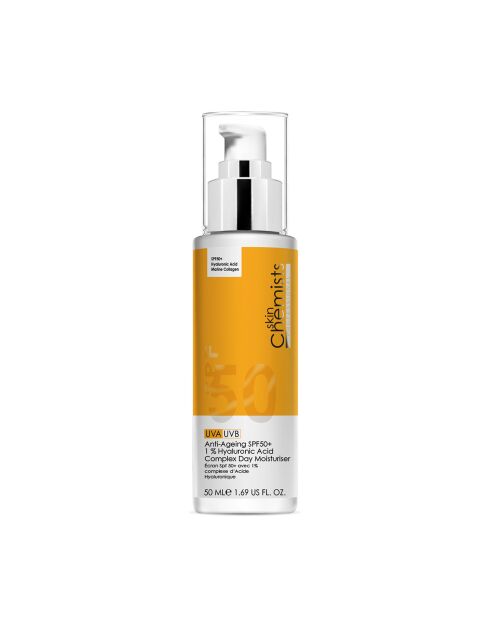 Feuchtigkeitsspendende Anti-Aging-Tagescreme SPF50 1% Hyaluronsäure 50 ml