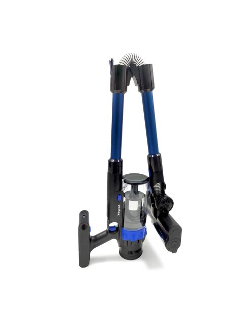 Aspirateur Balai Sans Fil Smart avec brosse PET bleu/noir - 26x24x110 cm