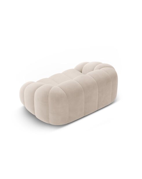 Lyna 2-Sitzer-Samtsofa beige - 180x114x72 cm