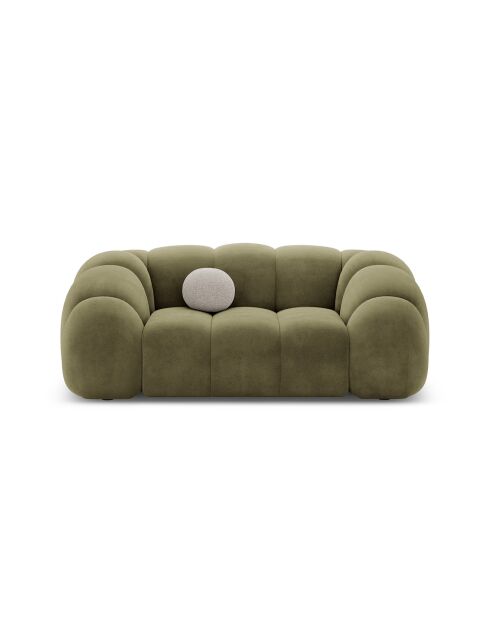 Canapé Velours Lyna 2 Places vert - 180x114x72 cm