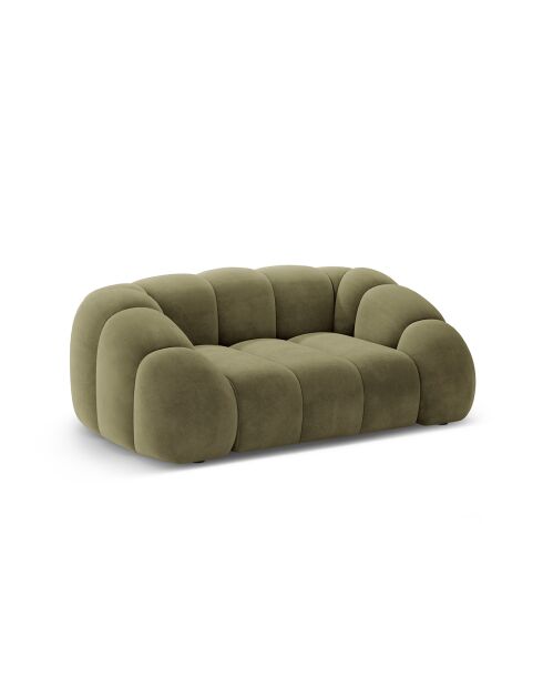 Canapé Velours Lyna 2 Places vert - 180x114x72 cm