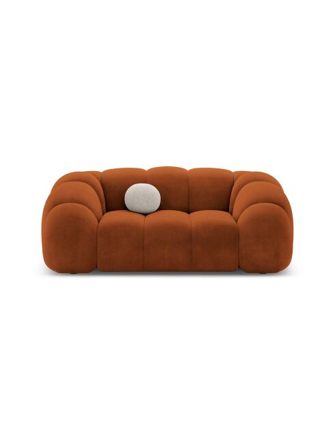 Canapé Velours Lyna 2 Places terracotta - 180x114x72 cm