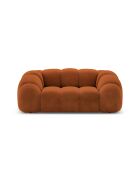 Canapé Velours Lyna 2 Places terracotta - 180x114x72 cm