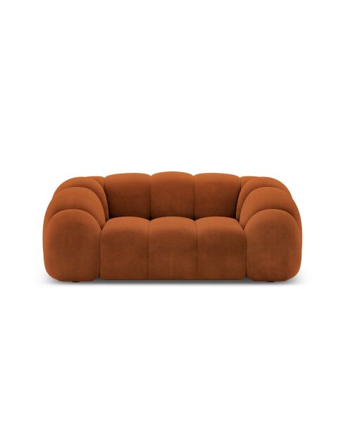 Canapé Velours Lyna 2 Places terracotta - 180x114x72 cm