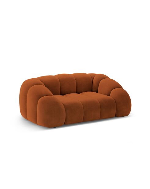 Canapé Velours Lyna 2 Places terracotta - 180x114x72 cm