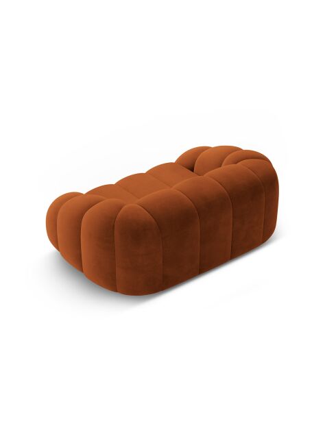 Canapé Velours Lyna 2 Places terracotta - 180x114x72 cm