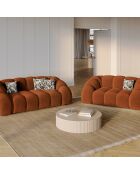 Canapé Velours Lyna 2 Places terracotta - 180x114x72 cm